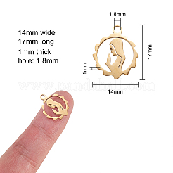 304 Stainless Steel Pendants&nbsp;STAS-CJC0001-01G