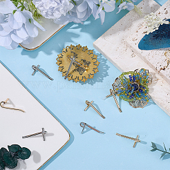 8Pcs 2 Colors Alloy Brooch Convert Pendant Hooks&nbsp;FIND-SC0019-07A