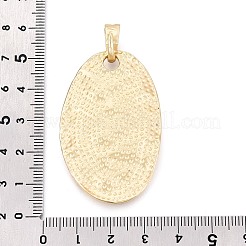 合金ペンダント  楕円形のチャーム  マットゴールドカラー  48x31x3.5mm  穴：9.5x5mm&nbsp;PALLOY-N179-94MG
