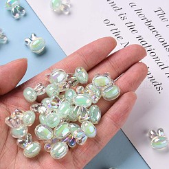 透明なアクリルビーズ  二層ビーズ  ABカラー  兎  アクアマリン  15.5x12x9.5mm  穴：2mm  約480個/500g&nbsp;TACR-S152-05B-SS2111