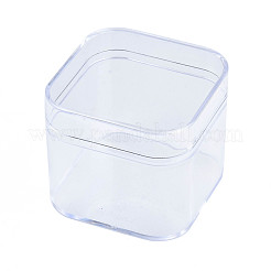 ポリスチレンプラスチックビーズ貯蔵容器  正方形  透明  5.55x5.55x4.8cm&nbsp;CON-N011-037