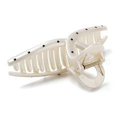 素敵な水玉模様の PVC 爪ヘアクリップ  合金クリップ付き  64x130x48mm&nbsp;PHAR-S001-02B