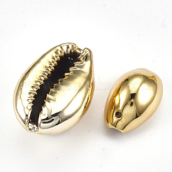 カウリーシェルペンダント  UVメッキ付き  ゴールド  15~20x9~14x7~10mm  穴：1mm&nbsp;SHEL-S266-05A