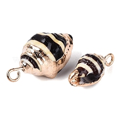 Electroplate Natural Spiral Shell Pendants&nbsp;SSHEL-Q100-42G