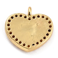Golden Plated Brass Micro Pave Clear Cubic Zirconia Charms&nbsp;ZIRC-L097-035F-G