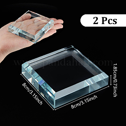 2Pcs Glass Decorative Display Case&nbsp;ODIS-NB0001-50