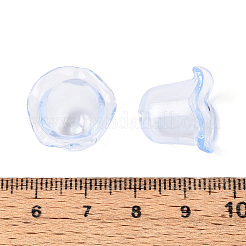 透明なアクリルビーズキャップ  花  コーンフラワーブルー  14.5x17.5~18x17.5~18mm  穴：2mm  約543個/500g&nbsp;TACR-T028-58C