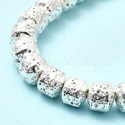 Electroplated Natural Lava Rock Beads Strands&nbsp;G-G984-10S