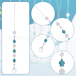 Glass Teardrop Pendant Decorations&nbsp;HJEW-AB00553