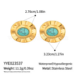 304 Stainless Steel Turquoise Stud Earrings for Women&nbsp;UJ5594