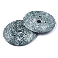 ナチュラルグリーンスポットジャスパービッグペンダント  ドーナツ/円盤  59~60x7mm  穴：3~8mm&nbsp;G-S359-310