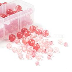 340Pcs 4 Sizes Cherry Quartz Glass Beads Sets&nbsp;G-LS0001-30
