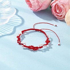 Glass Seed Beads Braided Beaded Bracelets for Women&nbsp;BJEW-MZ00215