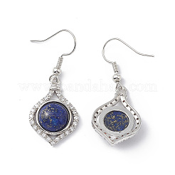Natural Dyed Lapis Lazuli Vase Dangle Earrings&nbsp;EJEW-A092-01P-05