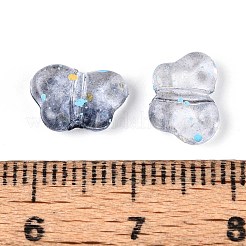 スプレー塗装透明アクリルビーズ  蝶  ライトスチールブルー  7x10x3mm  穴：1.5mm  約3570個/500g&nbsp;OACR-N149-01A