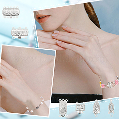 60 Sets 6 Styles 304 Stainless Steel Box Clasps&nbsp;STAS-DC0009-62