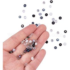 混合スタイル6/0ラウンドガラスシードビーズ  グレー  4mm  穴：1.5mm  約1840個/箱&nbsp;SEED-PH0006-4mm-01