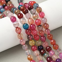 染め加工天然石瑪瑙カット加工ラウンドビーズ連売り  ミックスカラー  8mm  穴：1mm  約43~45個/連  14~14.5インチ&nbsp;G-E320E-8mm-13