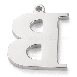 Tarnish Resistant 304 Stainless Steel Letter Pendant Rhinestone Settings&nbsp;X-STAS-J028-01B