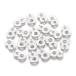 変色しにくい201ステンレススチールチャーム  数  NUM。8  11x8x0.6mm  穴：1mm&nbsp;STAS-F175-01P-8
