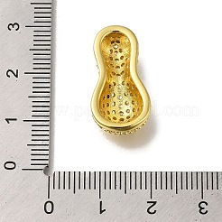真鍮製キュービックジルコニアペンダント  文字I  文字I  22x11.5x7mm  穴：4mm&nbsp;X-KK-Q818-02I-G