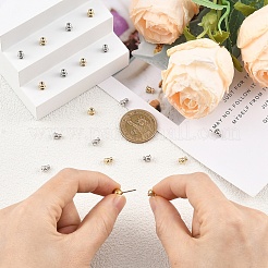 真鍮製イヤーナット 20色 2個  弾丸  弾丸ピアスキャッチ  ミックスカラー  6x5mm  穴：0.8mm  10個/カラー&nbsp;KK-YW0004-63