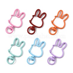 14Pcs Spray Painted Eco-Friendly Alloy Swivel Snap Hook Clasps&nbsp;FIND-FS0004-60