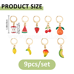 9Pcs Alloy Enamel Shoes Charms&nbsp;HJEW-FH00305