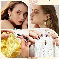 Bee & Flower Locking Stitch Markers&nbsp;HJEW-SC0001-34