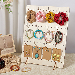 Rectangle Wood Earrings Jewelry Display Stands&nbsp;ODIS-PH0001-81