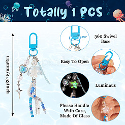 Jellyfish Glass & Acrylic Pendant Decorations&nbsp;HJEW-TAC0032