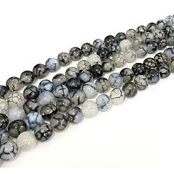 Natural Dragon Veins Agate Bead Strands&nbsp;X-G-K166-14-8mm-01