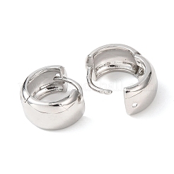真鍮製フープピアス  ラックめっき  長持ちメッキ  鉛フリー＆カドミウムフリー  プラチナ  14x8.5mm&nbsp;EJEW-Q015-21C-P