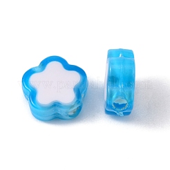 透明アクリルビーズ165個セット  二層ビーズ  蝶  ハート  花  ミックスカラー  ビーズ：7~10x8~10x4mm  穴：2mm&nbsp;TACR-FS0001-23