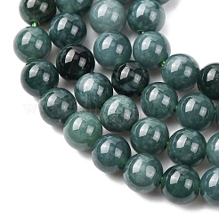 天然の青翡翠のビーズ連売り  ラウンド  ティール  6mm  穴：0.9mm  約67~68個/連  15.28~15.51''（38.8~39.4センチメートル）&nbsp;G-H341-6mm-02