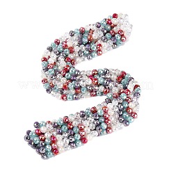 Electroplate Imitation Jade & Opaque & Transparent Glass Beads Strands&nbsp;EGLA-Q135-8MM-A10