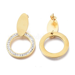 304 Stainless Steel Dangle Stud Earrings&nbsp;EJEW-E261-16G