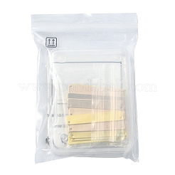 30個3色真鍮ペンダント  空白タグのスタンプ  長方形  ミックスカラー  6x35x0.8mm  穴：1mm  10個/カラー&nbsp;KK-YW0002-29