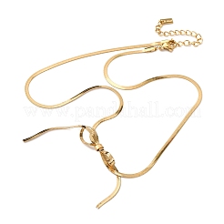 304ステンレススチール製蝶結びペンダントネックレス（女性用）  イオンプレーティング（ip）  18KGP本金メッキ  15.55インチ（39.5cm）&nbsp;NJEW-K255-49G