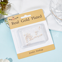 50Pcs Long-Lasting Plated Brass Beads&nbsp;KK-BBC0013-15