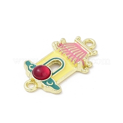 Alloy Enamel Chinese House Connector Charms&nbsp;PALLOY-R151-73G-01