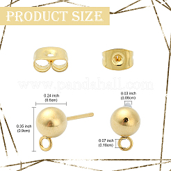 50Pcs 304 Stainless Steel Stud Earring Findings&nbsp;STAS-YW0001-89