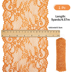 Flower Pattern Nylon & Spandex Lace Edge Trim Ribbon&nbsp;OCOR-WH20005-23B
