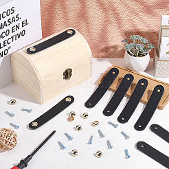 8Pcs PU Leather Cabinet Door Drawer Handle Strap&nbsp;FIND-PH0038-55A