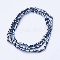 Electroplate Transparent Glass Beads Strands&nbsp;EGLA-E046-F03