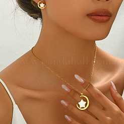 Elegant 201 Stainless Steel Shell Jewelry Set for Daily Wear&nbsp;XK7851