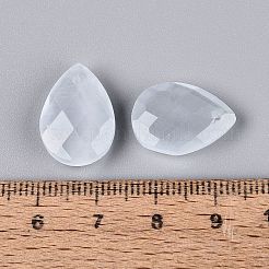 キャッツアイペンダント  ティアドロップチャーム  多面カット  紺碧  17.5~18.5x12.5~13.5x5~6.5mm  穴：0.9~1.6mm&nbsp;G-N362-13R