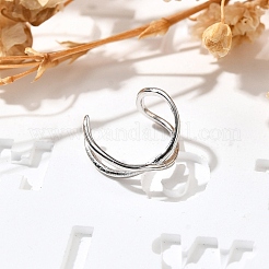 925 Sterling Silver Cuff Earrings for Women&nbsp;EJEW-F360-01B-P
