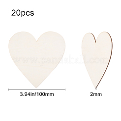 Unfinished Wood Heart Cutout Shape&nbsp;WOOD-WH0101-37E