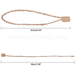 ジュートより糸  シールタグ付き  プラスチックハングタグファスナー  バリーウッド  180x1mm&nbsp;OCOR-PH0003-41